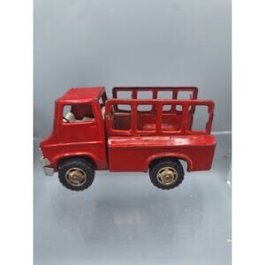 Vintage~Marx Toy Truck~Candy Apple Red~Missing Plastice Windshield~1968